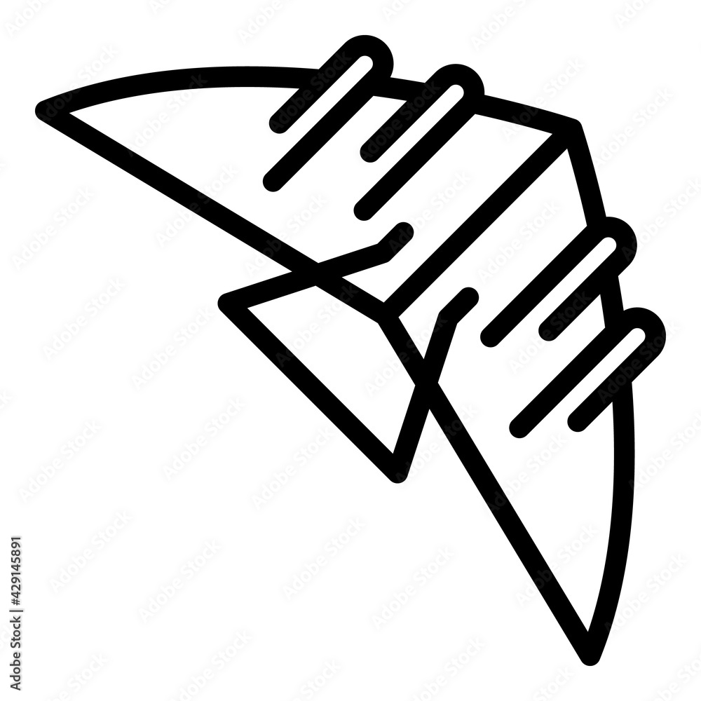 Poster freedom gliding icon. outline freedom gliding vector icon for web design isolated on white backgroun