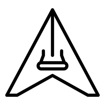 recommend clip art: Gliding sport icon. Outline Gliding sport vector icon for web design isolated on white background