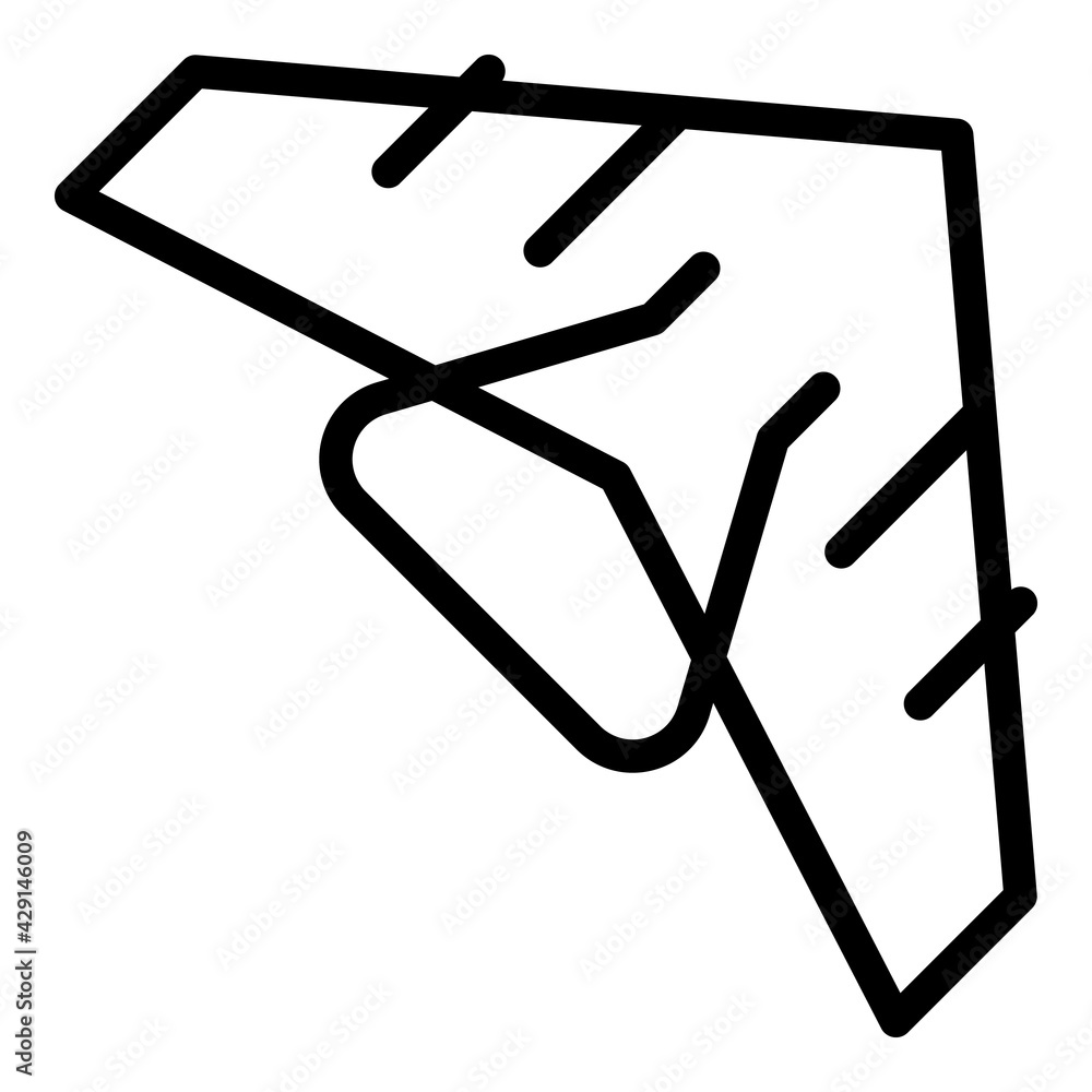 Poster hobby gliding icon. outline hobby gliding vector icon for web design isolated on white background