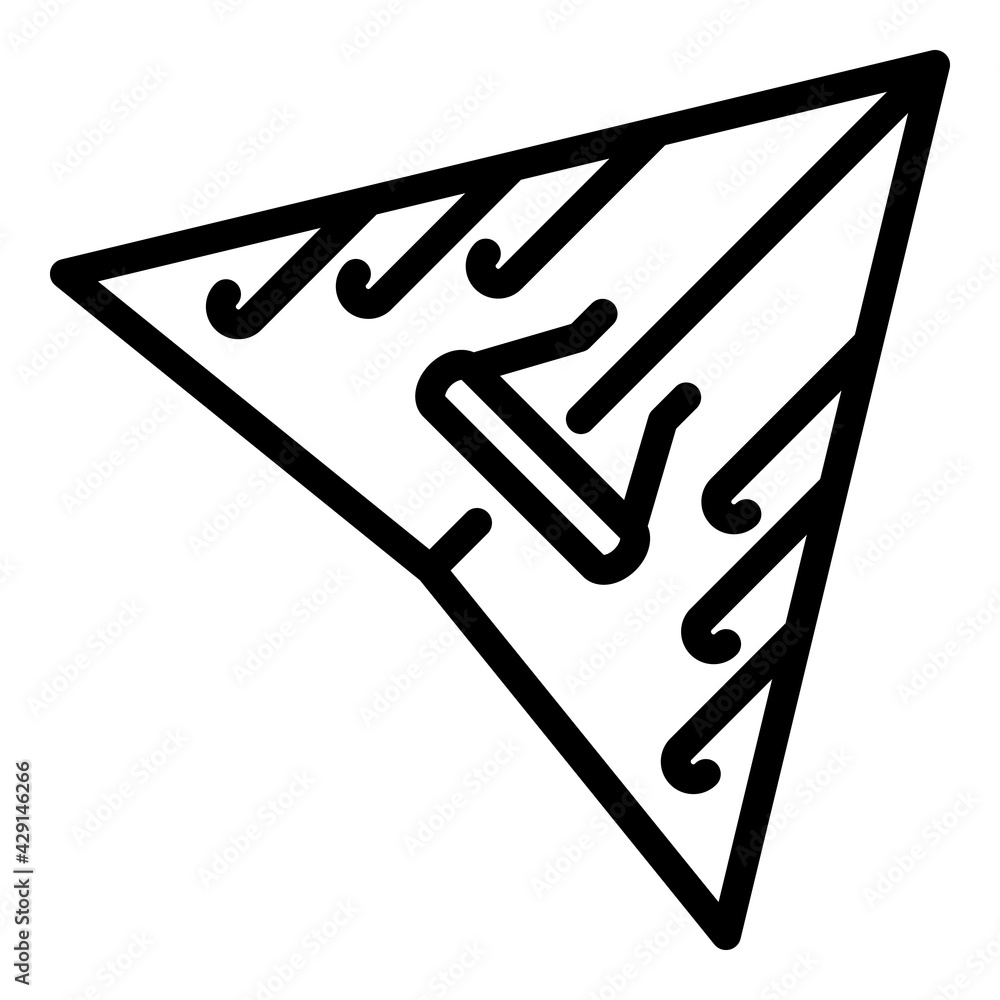 Poster adventure gliding icon. outline adventure gliding vector icon for web design isolated on white backg