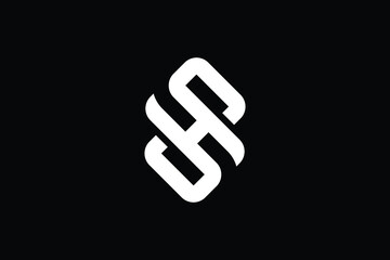Naklejka na ściany i meble Creative Innovative Initial SH logo and HS logo. SH Letter Minimal luxury Monogram. HS Professional initial design. Premium Business typeface. Alphabet symbol and sign.
