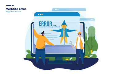 Website error page not found illustration
