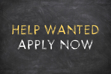 Obraz premium Blackboard with the text Help wanted