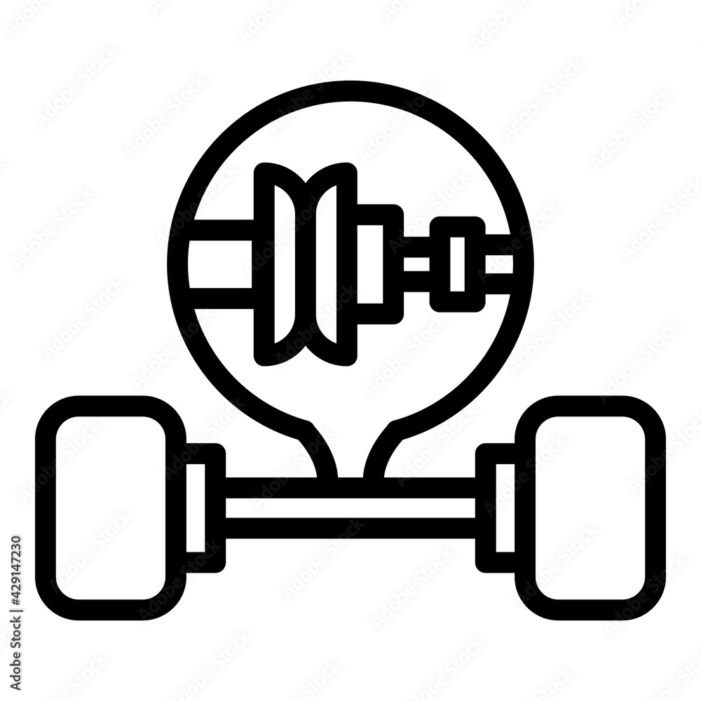 Poster clutch mechanism icon. outline clutch mechanism vector icon for web design isolated on white backgro