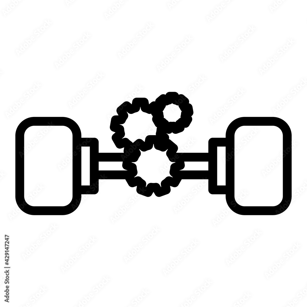 Poster clutch technology icon. outline clutch technology vector icon for web design isolated on white backg