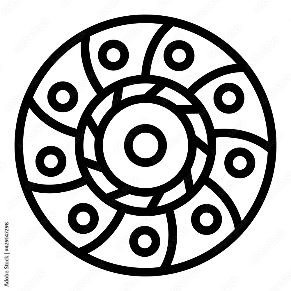 Poster clutch part icon. outline clutch part vector icon for web design isolated on white background