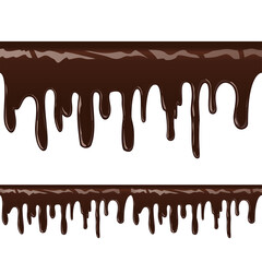 Melted choco syrup on white back ill