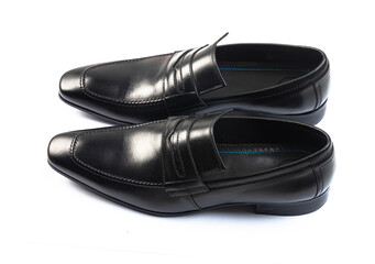 Pair of Black leather Shoes