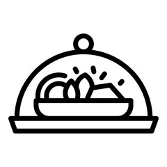Takeaway meal icon. Outline Takeaway meal vector icon for web design isolated on white background
