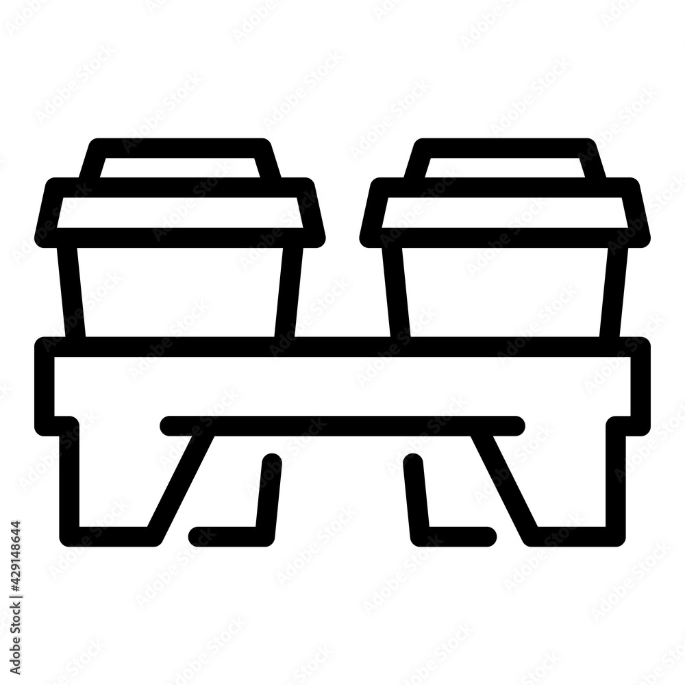 Poster takeout drinks icon. outline takeout drinks vector icon for web design isolated on white background