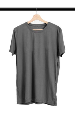 Gray T Shirt Hanged With Hanger