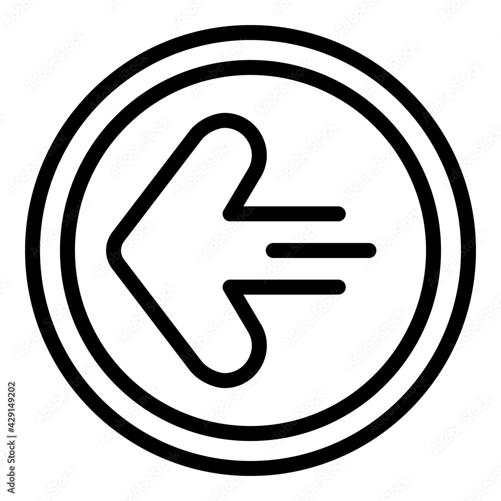 Poster return service icon. outline return service vector icon for web design isolated on white background