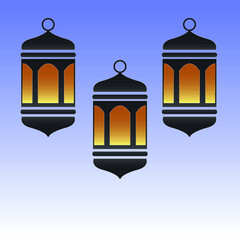 illustration of a lantern Ramadan and Eid Mubarak for Celebrating and Festival