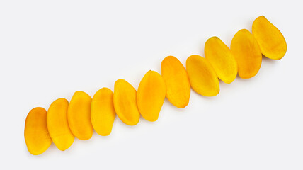 Tropical fruit, Mango on white