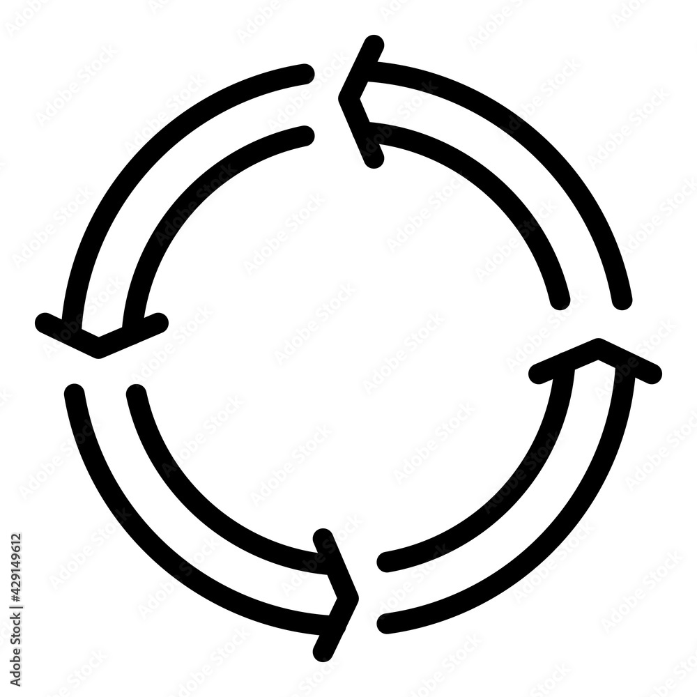 Poster arrows return icon. outline arrows return vector icon for web design isolated on white background