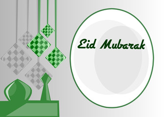 Ketupat : Eid al-Fitr greeting template background