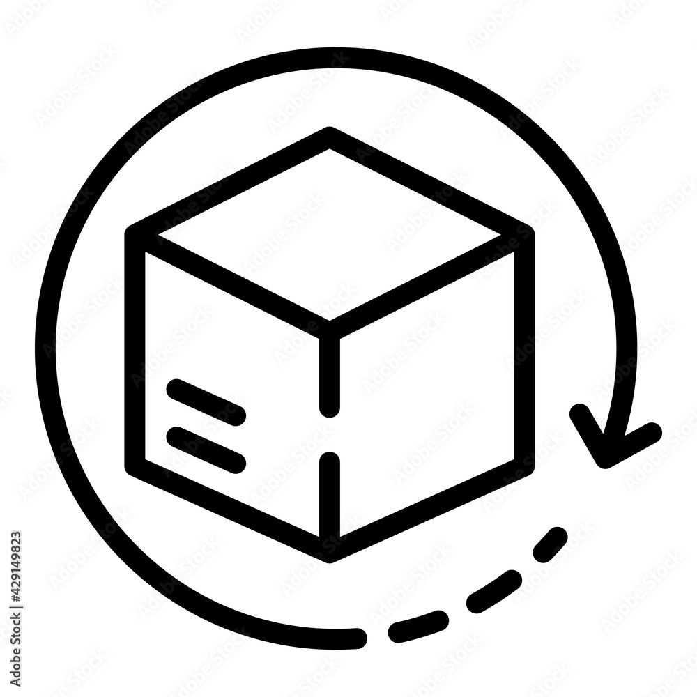 Poster replace box icon. outline replace box vector icon for web design isolated on white background