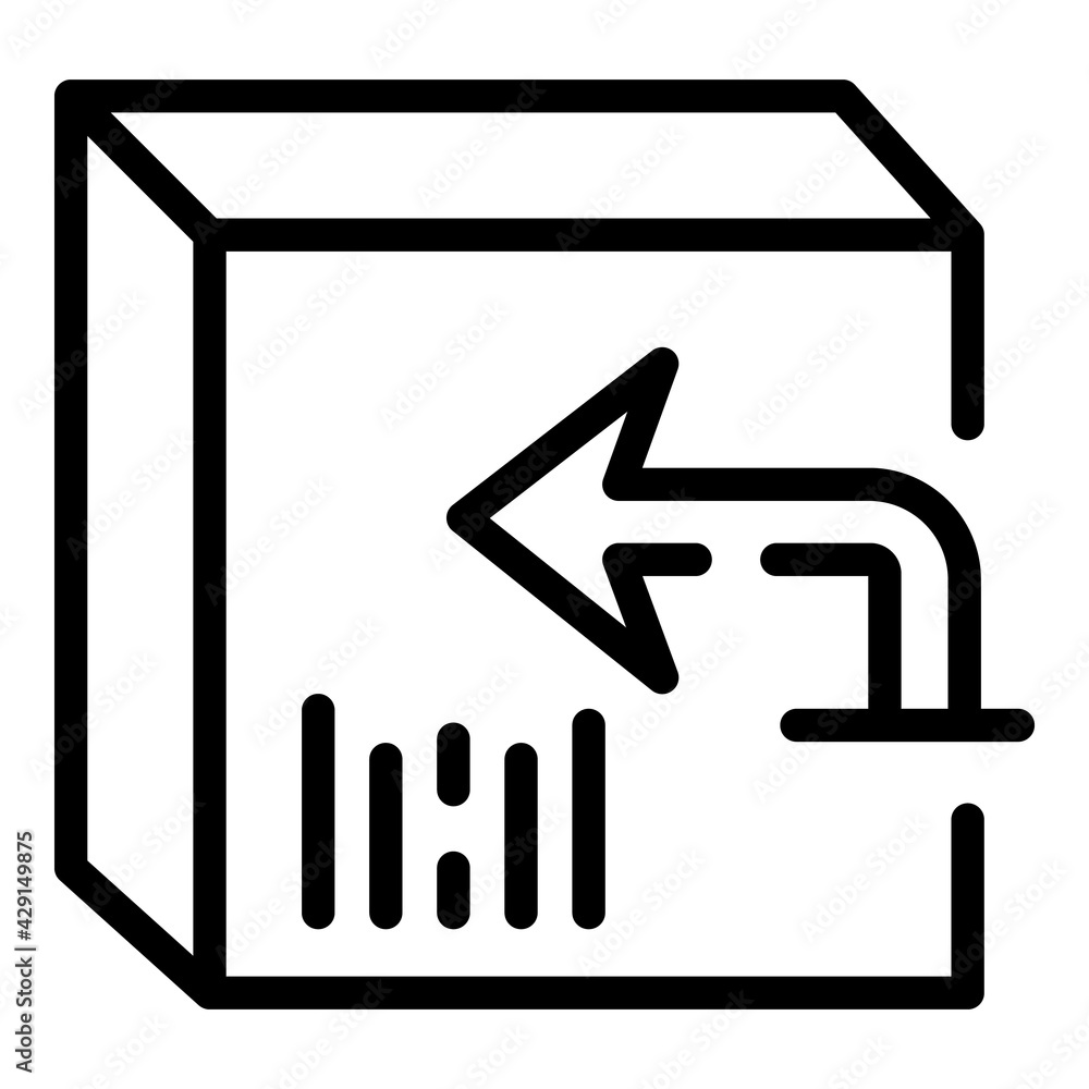 Aufkleber exchange box icon. outline exchange box vector icon for web design isolated on white background