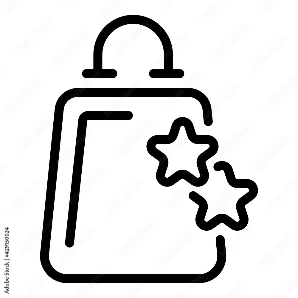 Poster vip shopping client icon. outline vip shopping client vector icon for web design isolated on white b
