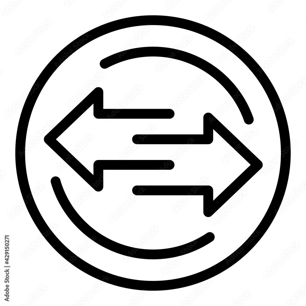 Poster exchange process icon. outline exchange process vector icon for web design isolated on white backgro