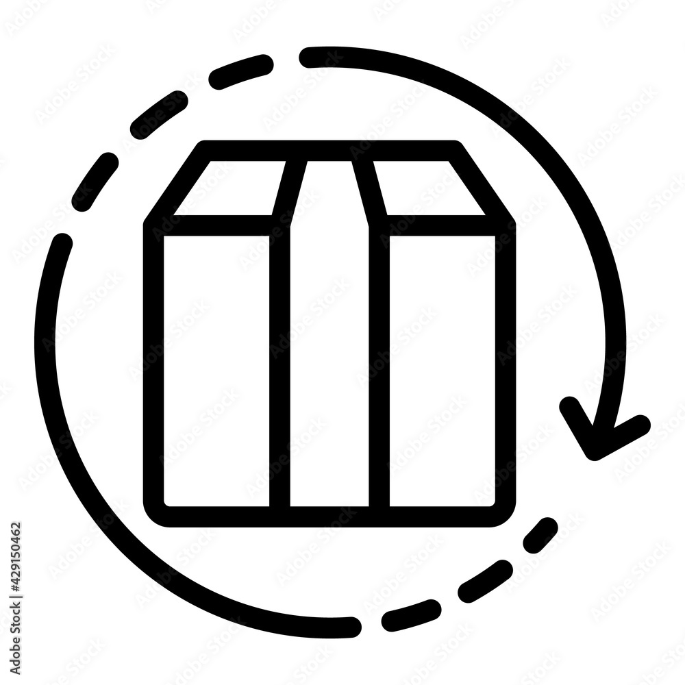 Poster exchange cargo box icon. outline exchange cargo box vector icon for web design isolated on white bac