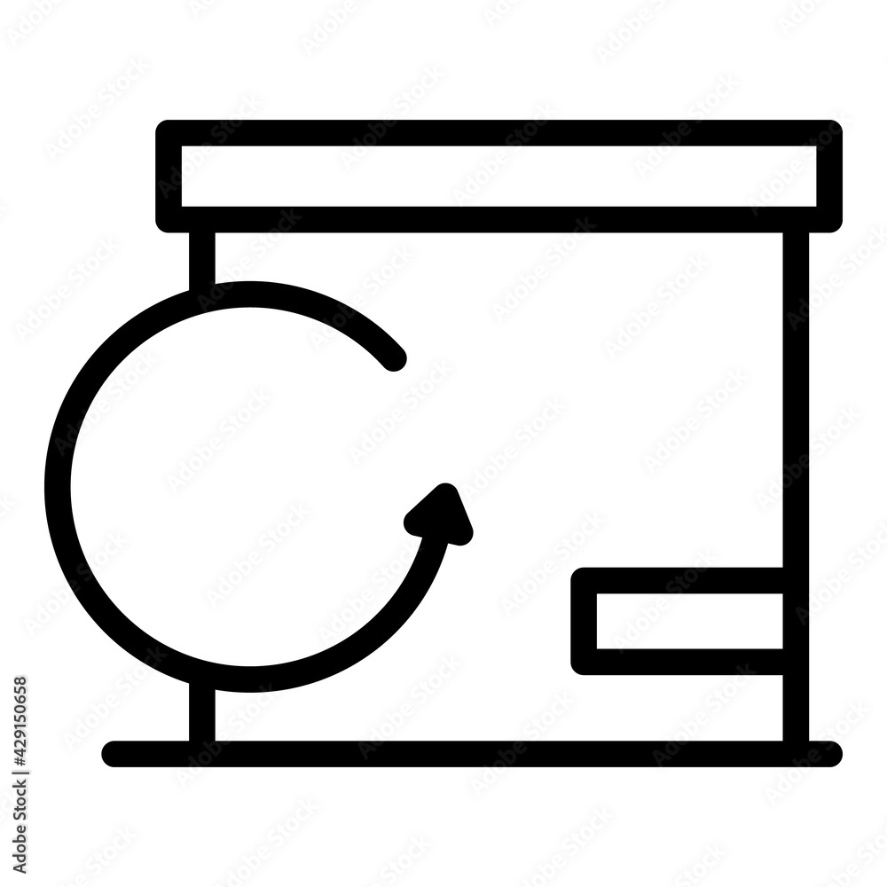 Poster return product icon. outline return product vector icon for web design isolated on white background