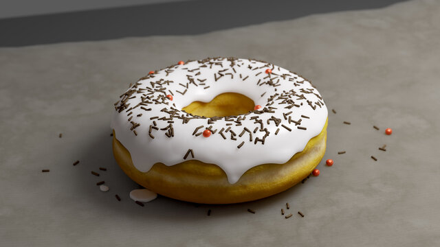 fresh baked donut on a paper