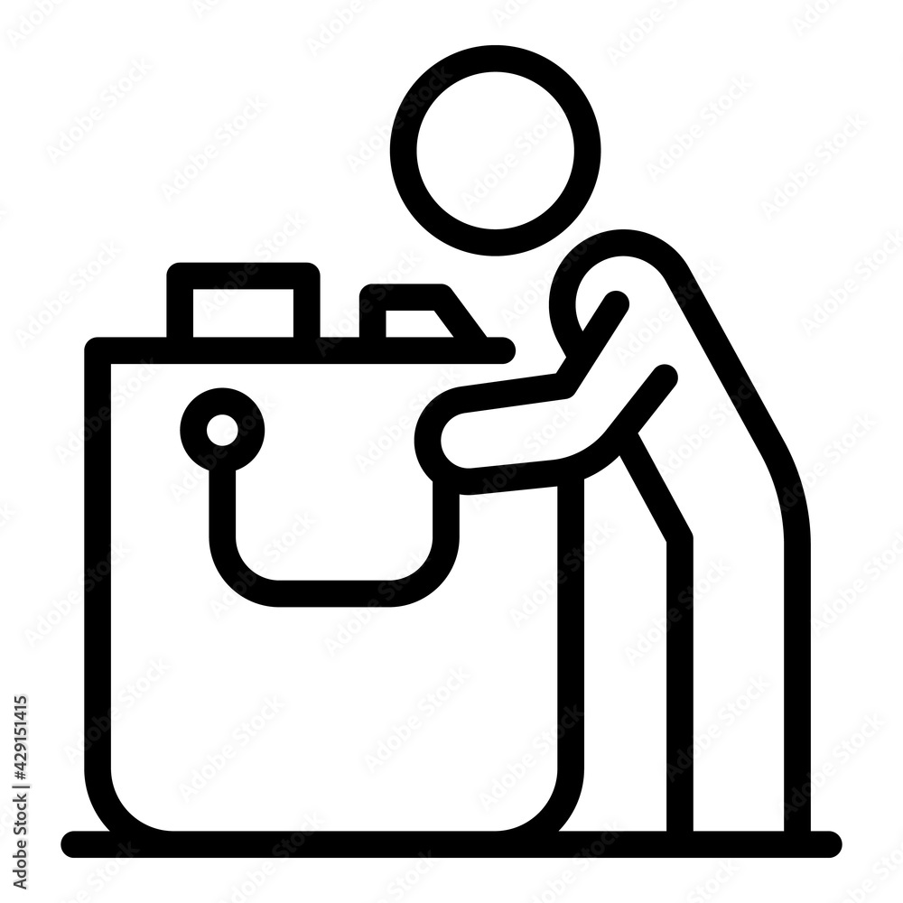 Poster consumer behavior icon. outline consumer behavior vector icon for web design isolated on white backg