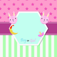 baby shower card with child