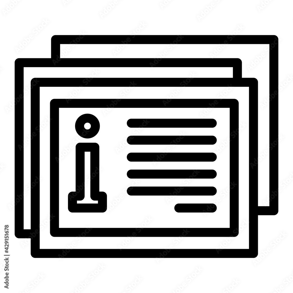 Poster customer information icon. outline customer information vector icon for web design isolated on white