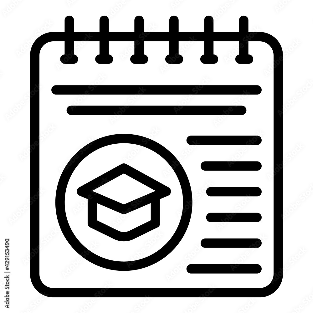 Poster student history icon. outline student history vector icon for web design isolated on white backgroun