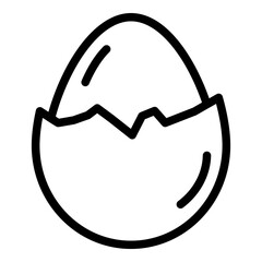 Egg food protein icon. Outline Egg food protein vector icon for web design isolated on white background