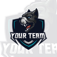 Head Bulldog Logo Mascot Vector for teammate