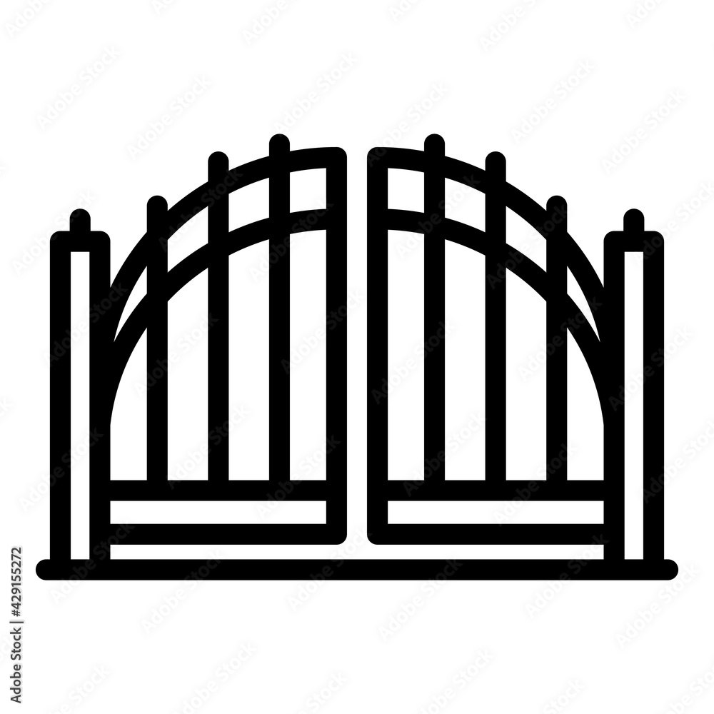 Poster sensor gate icon. outline sensor gate vector icon for web design isolated on white background