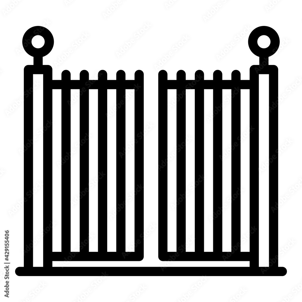 Poster signal automatic gate icon. outline signal automatic gate vector icon for web design isolated on whi