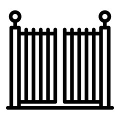 Signal automatic gate icon. Outline Signal automatic gate vector icon for web design isolated on white background