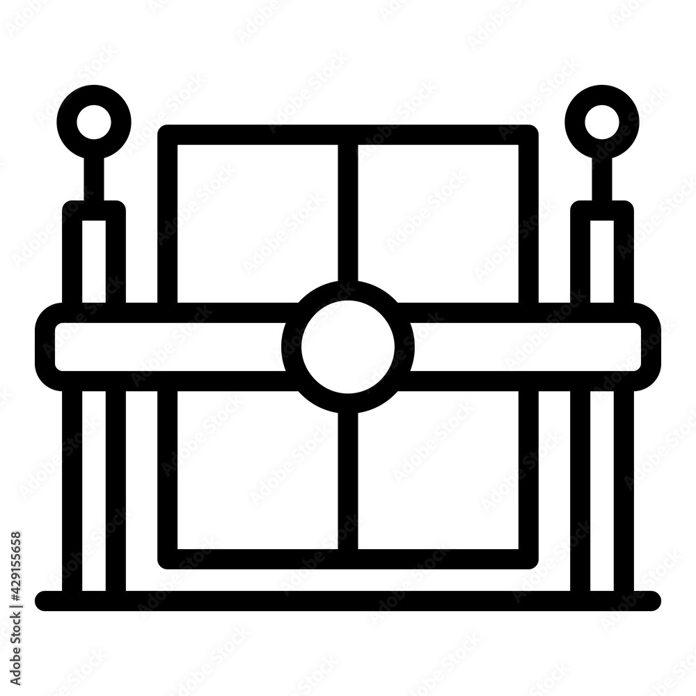 Poster automatic gate system icon. outline automatic gate system vector icon for web design isolated on whi
