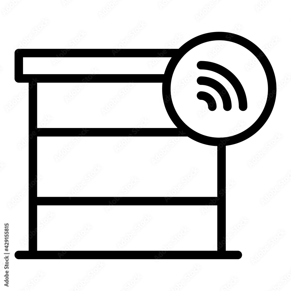 Poster remote control garage icon. outline remote control garage vector icon for web design isolated on whi