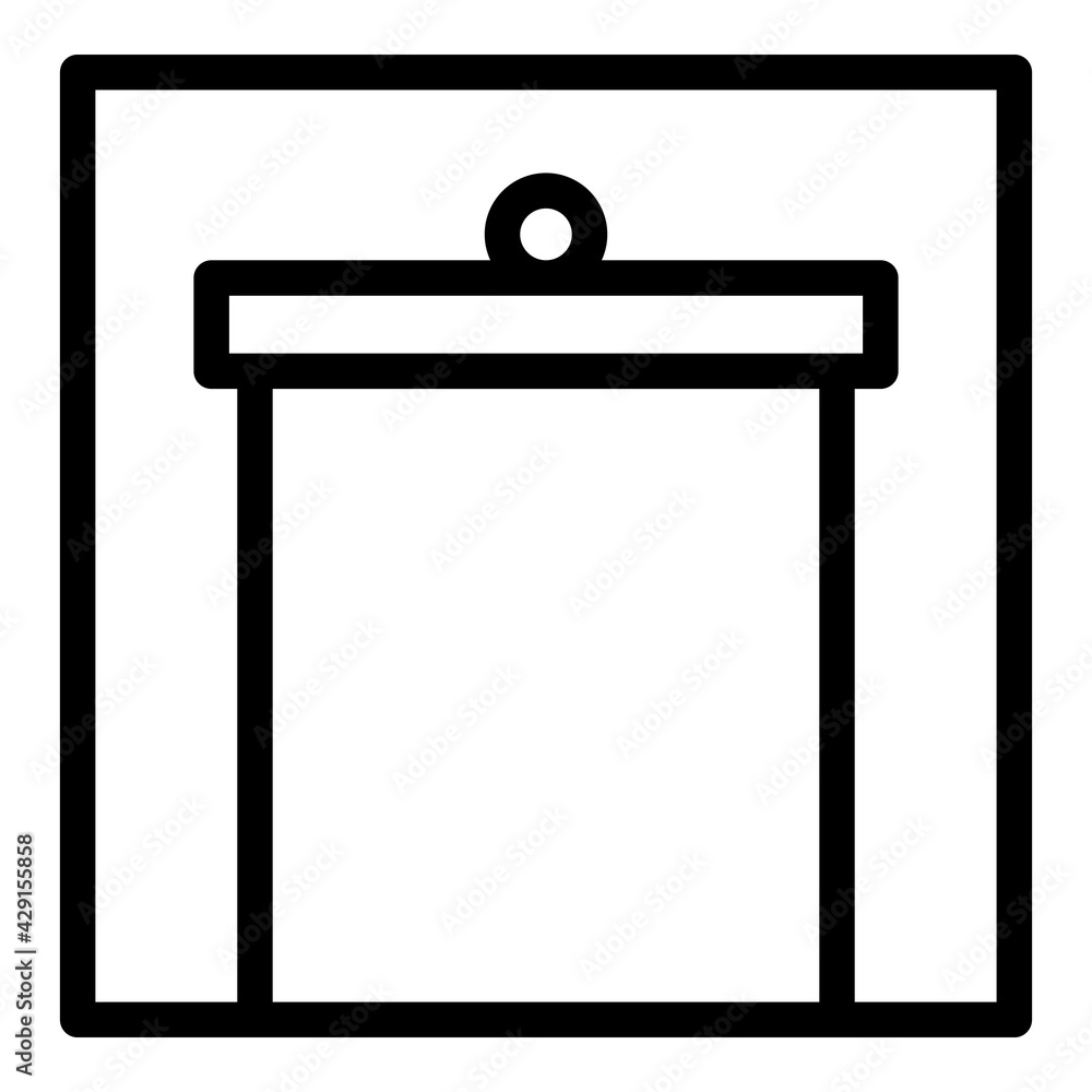 Poster automatic gate opener icon. outline automatic gate opener vector icon for web design isolated on whi