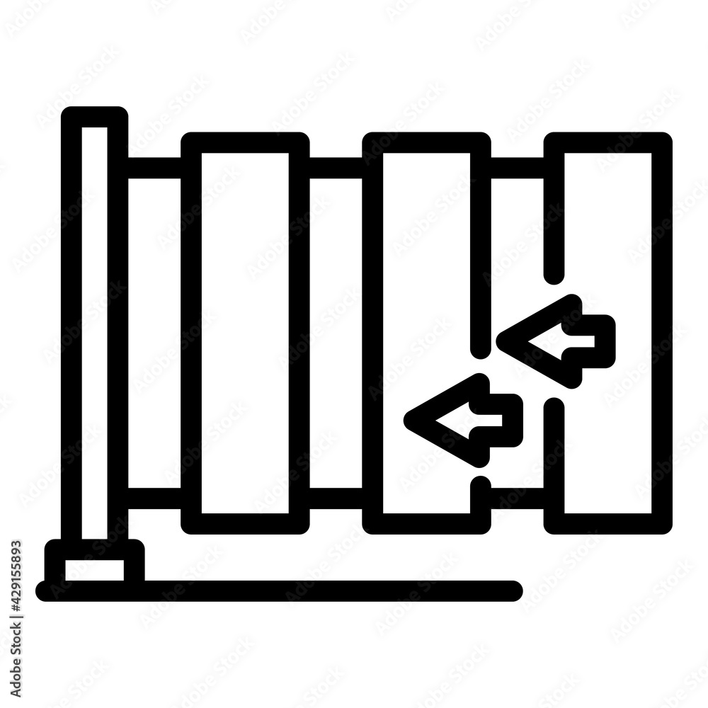 Poster smart gate opener icon. outline smart gate opener vector icon for web design isolated on white backg