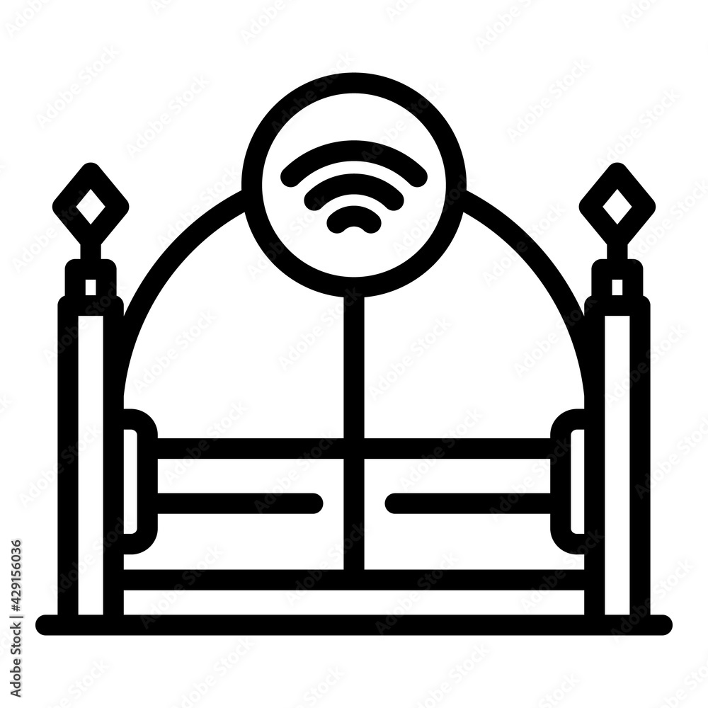 Poster remote control gate icon. outline remote control gate vector icon for web design isolated on white b