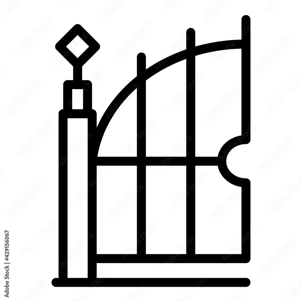 Poster automatic gate technology icon. outline automatic gate technology vector icon for web design isolate