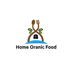Home organic food logo vector concept, icon, element, and template for business