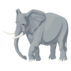 Cute elephant. Stylized african animal.