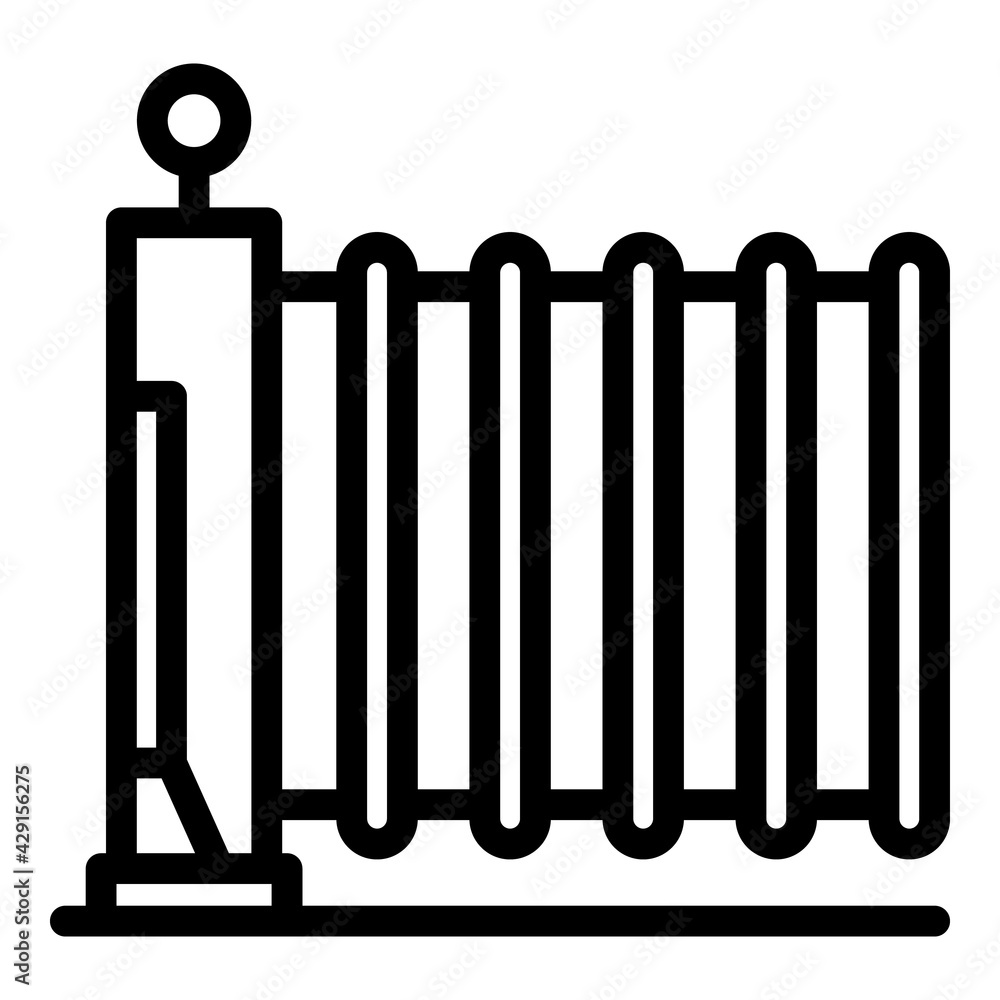 Poster parking smart gate icon. outline parking smart gate vector icon for web design isolated on white bac