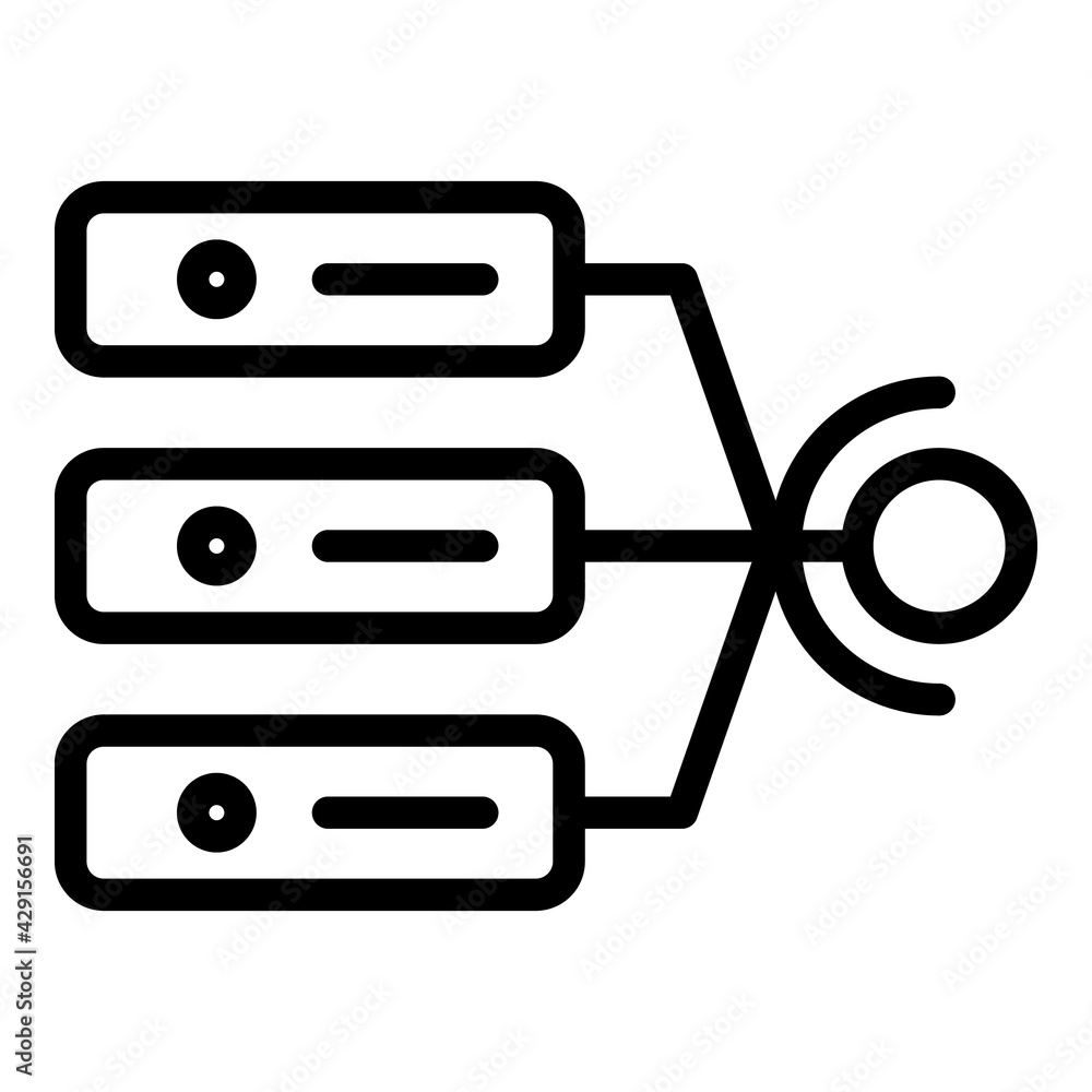 Poster blockchain commerce icon. outline blockchain commerce vector icon for web design isolated on white b