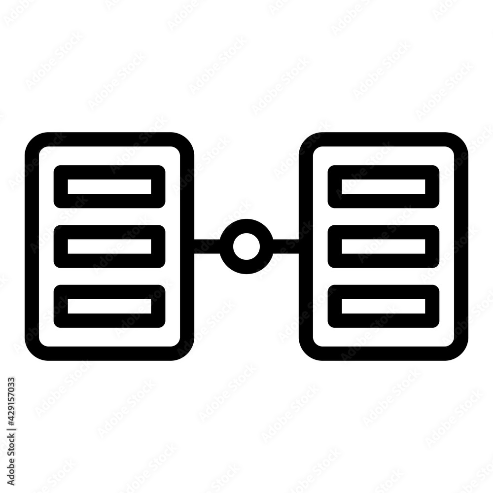 Poster financial blockchain icon. outline financial blockchain vector icon for web design isolated on white