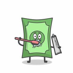 Cute Money Character Flat Cartoon Emoticon Vector Template Design Illustration