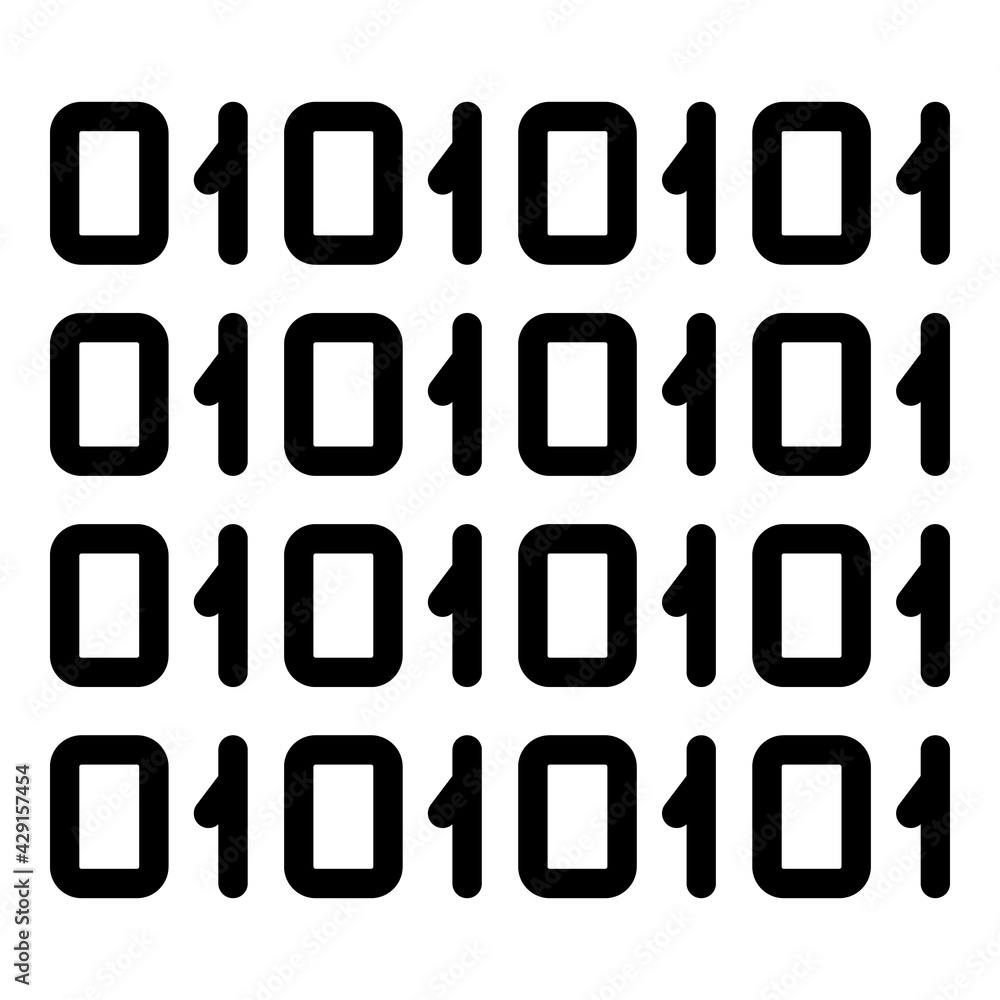 Poster blockchain digital code icon. outline blockchain digital code vector icon for web design isolated on
