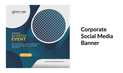 Corporate Social Media Banner Template Design for Company Instagram and Facebook LinkedIn and other websites Promotional Ad